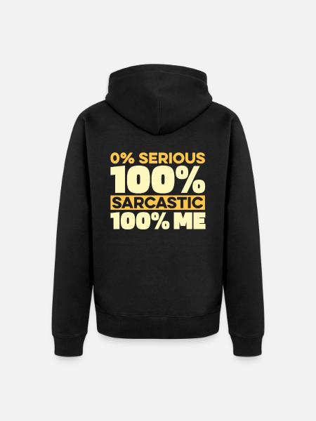 L’humour noir, je m’en fous - Veste à capuche bio Premium Unisexe - noir