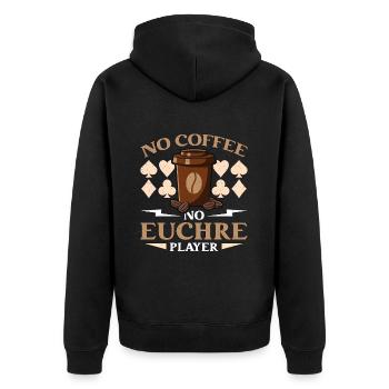 Euchre Joueur Pas De Café Pas De Jeu De Cartes Amateur De Café - Veste à capuche bio Premium Unisexe - noir - Dos - Nico (187cm)