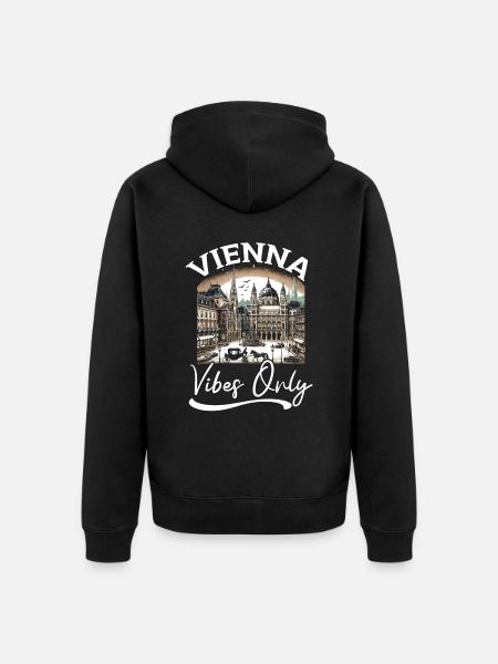 Vienna Austria Travel Vacation Country Austrian - Unisex Premium Organic Zip Hoodie - black