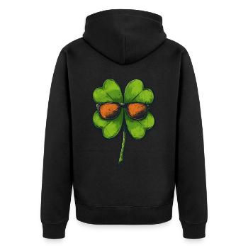 Shamrock Lunettes de soleil Shamrock Saint Patrick - Veste à capuche bio Premium Unisexe - noir - Dos - Nico (187cm)