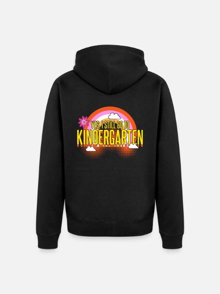 Kindergarten Nursery School - Unisex Premium Organic Zip Hoodie - black