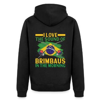 Capoeira Capoeirista - Unisex Premium Organic Zip Hoodie - black - Back - Nico (187cm)