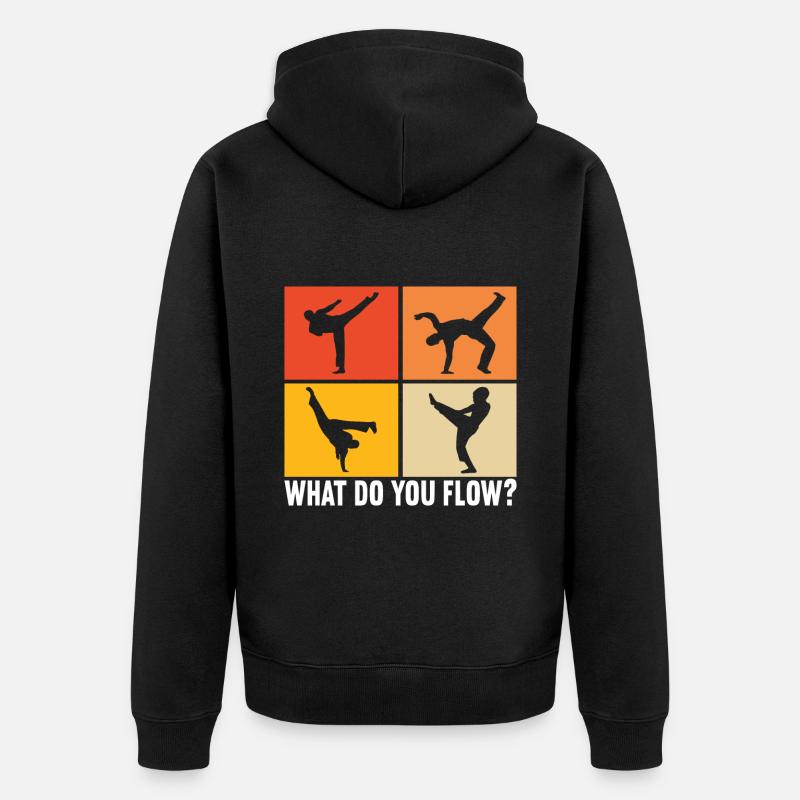 Capoeira Capoeirista - Veste à capuche bio Premium Unisexe - noir