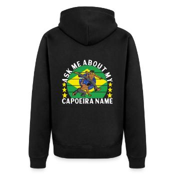 Capoeira Capoeirista - Veste à capuche bio Premium Unisexe - noir - Dos - Nico (187cm)