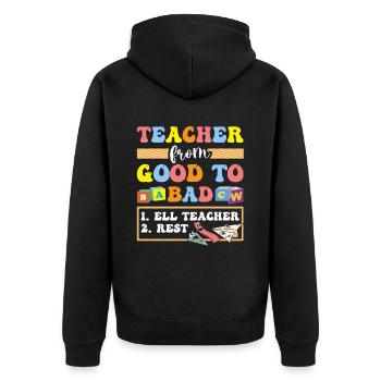 Simulator Cockpit Esports Sim Racing - Unisex Premium Organic Zip Hoodie - black - Back - Nico (187cm)