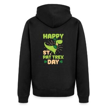 Drôle de Saint-Patrick Joyeux jour de la Saint-Pat T-Rex - Veste à capuche bio Premium Unisexe - noir - Dos - Nico (187cm)