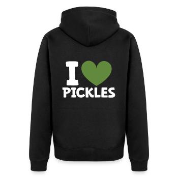 Cucumber Cucumber Food Lover Cucumber Lover - Unisex Premium Organic Zip Hoodie - black - Back - Nico (187cm)