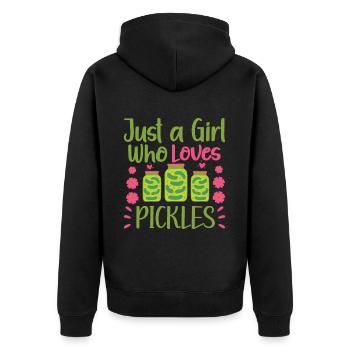Cucumber Cucumber Food Lover Cucumber Lover - Unisex Premium Organic Zip Hoodie - black - Back - Nico (187cm)