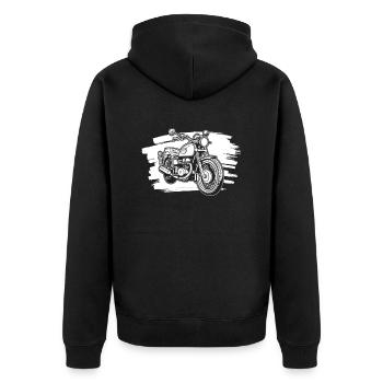 Moto Motard Motard - Veste à capuche bio Premium Unisexe - noir - Dos - Nico (187cm)