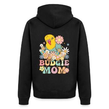 Groovy Perruche Perruche Perroquet Femelle - Veste à capuche bio Premium Unisexe - noir - Dos - Nico (187cm)