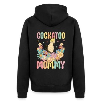 Cacatoès Maman Perroquet Maman Perroquet Oiseau Femme - Veste à capuche bio Premium Unisexe - noir - Dos - Nico (187cm)