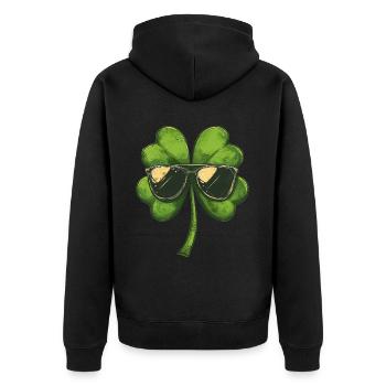 Lunettes de soleil Shamrock de la Saint-Patrick Shamrock - Veste à capuche bio Premium Unisexe - noir - Dos - Nico (187cm)