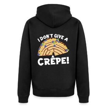 Pancake Lover Kids Pun I Don't - Unisex Premium Organic Zip Hoodie - black - Back - Nico (187cm)