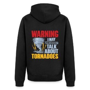 Drôle Tornade Hurricane Weather Chaser - Veste à capuche bio Premium Unisexe - noir - Dos - Nico (187cm)