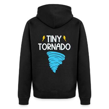 Drôle Tornade Hurricane Weather Chaser - Veste à capuche bio Premium Unisexe - noir - Dos - Nico (187cm)