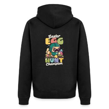 Champion de la chasse aux œufs de Pâques de football - Veste à capuche bio Premium Unisexe - noir - Dos - Nico (187cm)