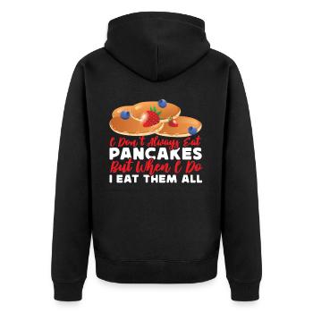 Les enfants amateurs de crêpes que je ne fais pas toujours - Veste à capuche bio Premium Unisexe - noir - Dos - Nico (187cm)