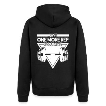 Bodybuilder Motivation Gym Bodybuilding - Unisex Premium Organic Zip Hoodie - black - Back - Nico (187cm)