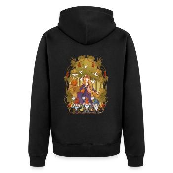 Habitants de la forêt Personnage de conte de fées Enfants Contes de fées Nains - Veste à capuche bio Premium Unisexe - noir - Dos - Nico (187cm)