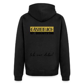 47 Birthday Gift Women's Decoration Men's Guestbook - Unisex Premium Organic Zip Hoodie - black - Back - Nico (187cm)