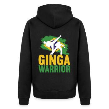 Capoeira Capoeirista - Unisex Premium Organic Zip Hoodie - black - Back - Nico (187cm)