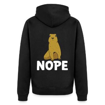 Lustige Prärie -Hundeliebhaber Lustiger Nagetier - Unisex Premium Bio Zip Hoodie - Schwarz - Hinten - Nico (187cm)