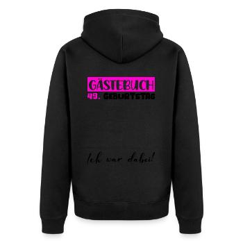 49 Cadeau d’anniversaire Décoration femme Livre d’or femme - Veste à capuche bio Premium Unisexe - noir - Dos - Nico (187cm)