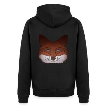 Fox, Woodland Animal, Design, Wildlife, Nature, Animal - Unisex Premium Organic Zip Hoodie - black - Back - Nico (187cm)