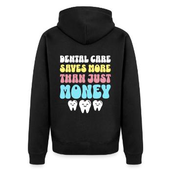 Zahnarzt Dentiste Soins dentaires - Veste à capuche bio Premium Unisexe - noir - Dos - Nico (187cm)