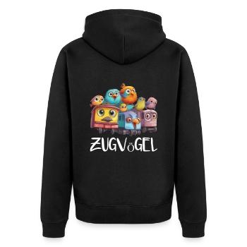 Oiseaux migrateurs Oiseaux Oiseaux Mignon et Drôle - Veste à capuche bio Premium Unisexe - noir - Dos - Nico (187cm)