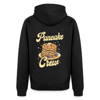 Pancake Lover Kids Pancake Crew - Unisex Premium Bio Zip Hoodie - Schwarz - Hinten - Nico (187cm)