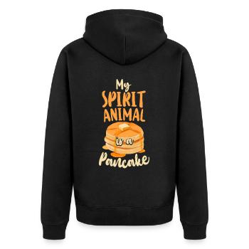 Pancake Lover Kids My Spirit - Unisex Premium Organic Zip Hoodie - black - Back - Nico (187cm)