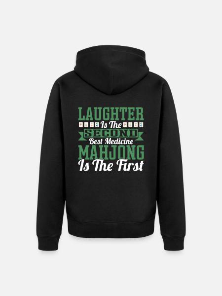 Gift for Mahjong Fans - Unisex Premium Organic Zip Hoodie - black