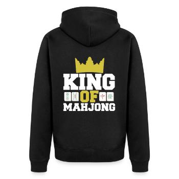Cadeau pour les fans de Mahjong - Veste à capuche bio Premium Unisexe - noir - Dos - Nico (187cm)