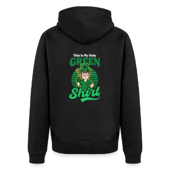 Infirmière de la Saint-Patrick ma seule tenue verte - Veste à capuche bio Premium Unisexe - noir - Dos - Nico (187cm)