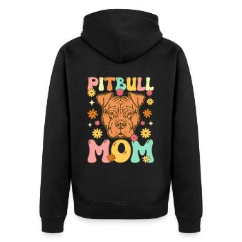 Groovy Hundeliebhaberin - Unisex Premium Bio Zip Hoodie - Schwarz - Hinten - Nico (187cm)