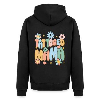 Tatouages Tatouages Encré Maman - Veste à capuche bio Premium Unisexe - noir - Dos - Nico (187cm)