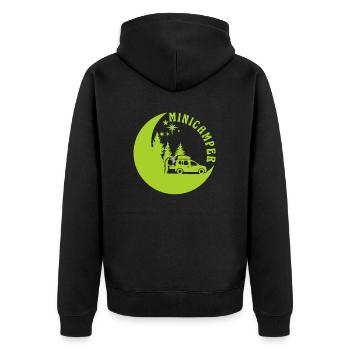Minicamper Camping-Camper Microcamper - Unisex Premium Organic Zip Hoodie - black - Back - Nico (187cm)