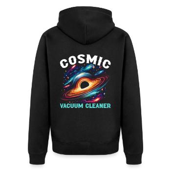 Astronome astronome astronome de l’univers spatial de l’univers de trou noir - Veste à capuche bio Premium Unisexe - noir - Dos - Nico (187cm)