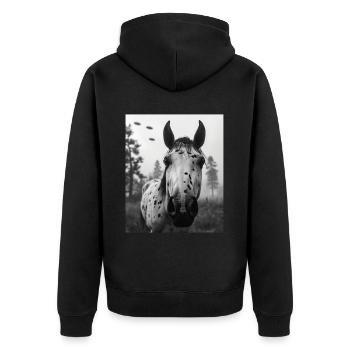 Cheval - Alien Selfie Appaloosa UFO - Veste à capuche bio Premium Unisexe - noir - Dos - Nico (187cm)
