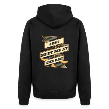 Rencontrez-moi à la faculté de droit du barreau Droit universitaire - Veste à capuche bio Premium Unisexe - noir - Dos - Nico (187cm)