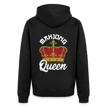 Cadeau pour les fans de Mahjong - Veste à capuche bio Premium Unisexe - noir - Dos - Nico (187cm)