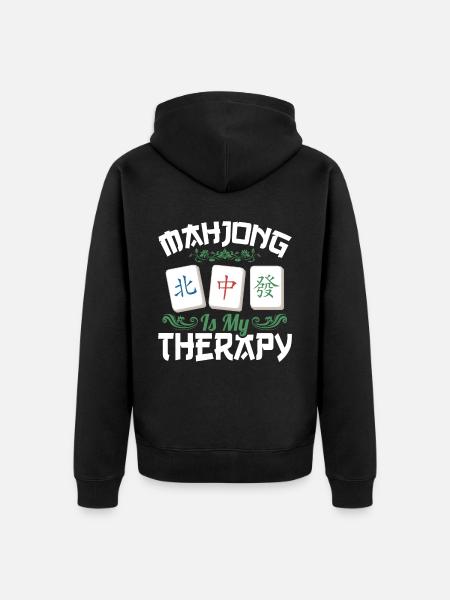 Gift for Mahjong Fans - Unisex Premium Organic Zip Hoodie - black