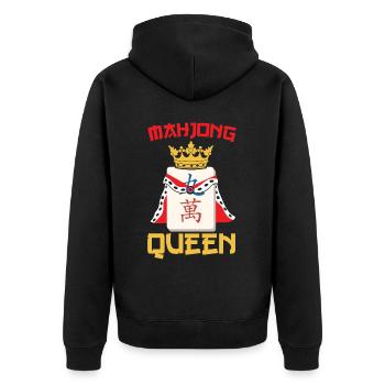 Cadeau pour les fans de Mahjong - Veste à capuche bio Premium Unisexe - noir - Dos - Nico (187cm)