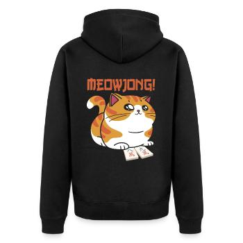 Cadeau pour les fans de Mahjong - Veste à capuche bio Premium Unisexe - noir - Dos - Nico (187cm)