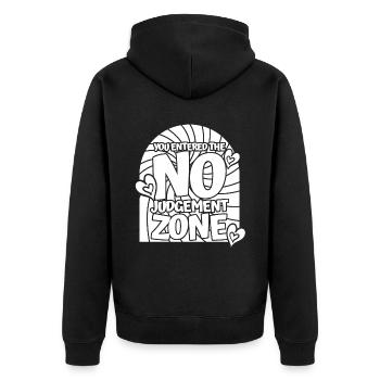 Mom Mom - Unisex Premium Organic Zip Hoodie - black - Back - Nico (187cm)