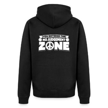 Mom Mom - Unisex Premium Organic Zip Hoodie - black - Back - Nico (187cm)
