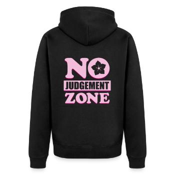 Mom Mom - Unisex Premium Organic Zip Hoodie - black - Back - Nico (187cm)
