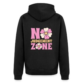 Mom Mom - Unisex Premium Organic Zip Hoodie - black - Back - Nico (187cm)