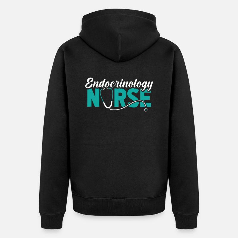 Krankenschwester Infirmière en endocrinologie - Veste à capuche bio Premium Unisexe - noir
